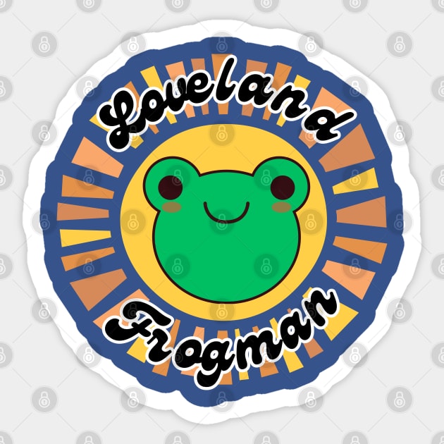 Loveland Frogman Sticker by Awesome Writer Stuff